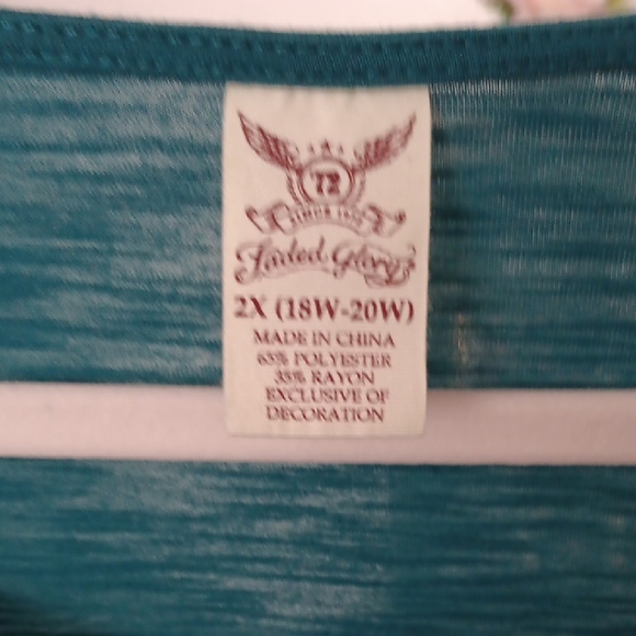 Faded Glory Teal and SHEIN Black Blouses Set - Picture 2 of 9